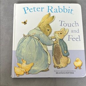 Beatrix Potter Peter Rabbit Touch and Feel Book - Blue and White